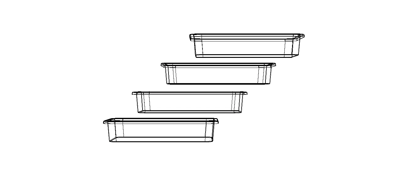 Rectangular Plastic Tray 30 Cms X 40 Cms X 8 Cms