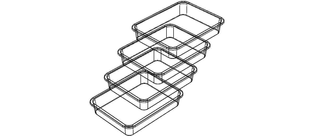 Rectangular Plastic Tray 30 Cms X 40 Cms X 8 Cms