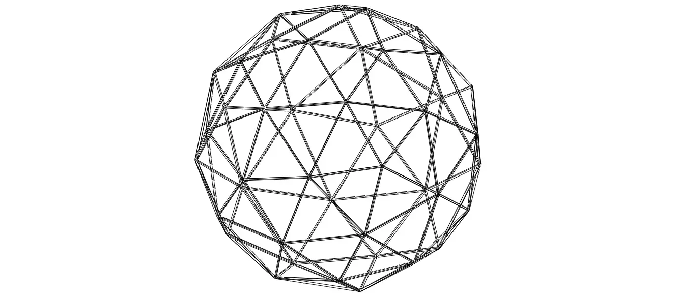 Wireframe Shape Geodesic Polyhedron Sphere