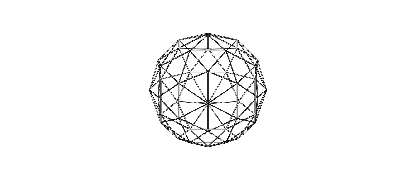 Wireframe Shape Geodesic Polyhedron Sphere