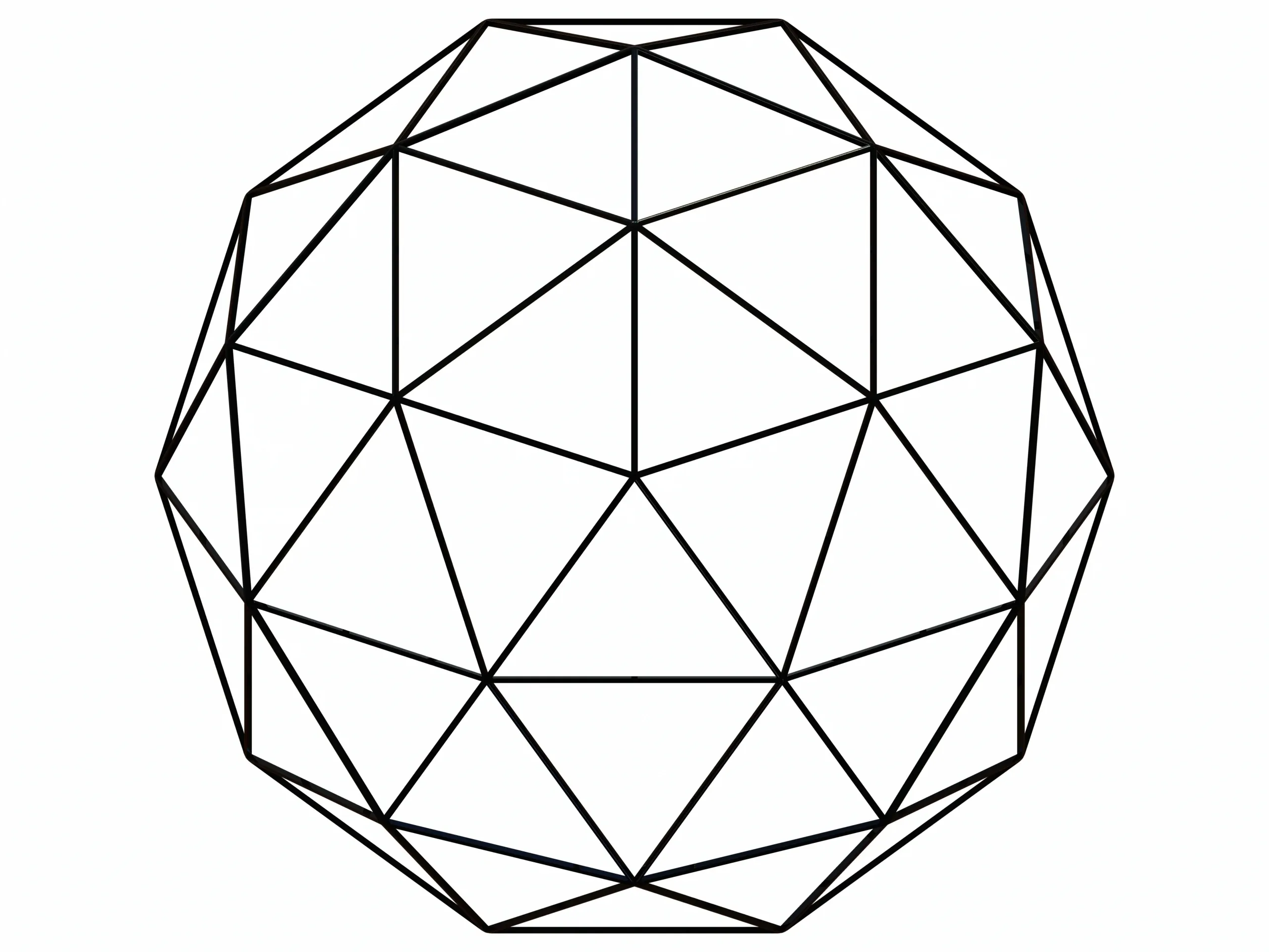 Wireframe Shape Geodesic Polyhedron Sphere