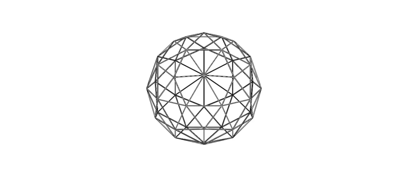 Wireframe Shape Geodesic Polyhedron Sphere