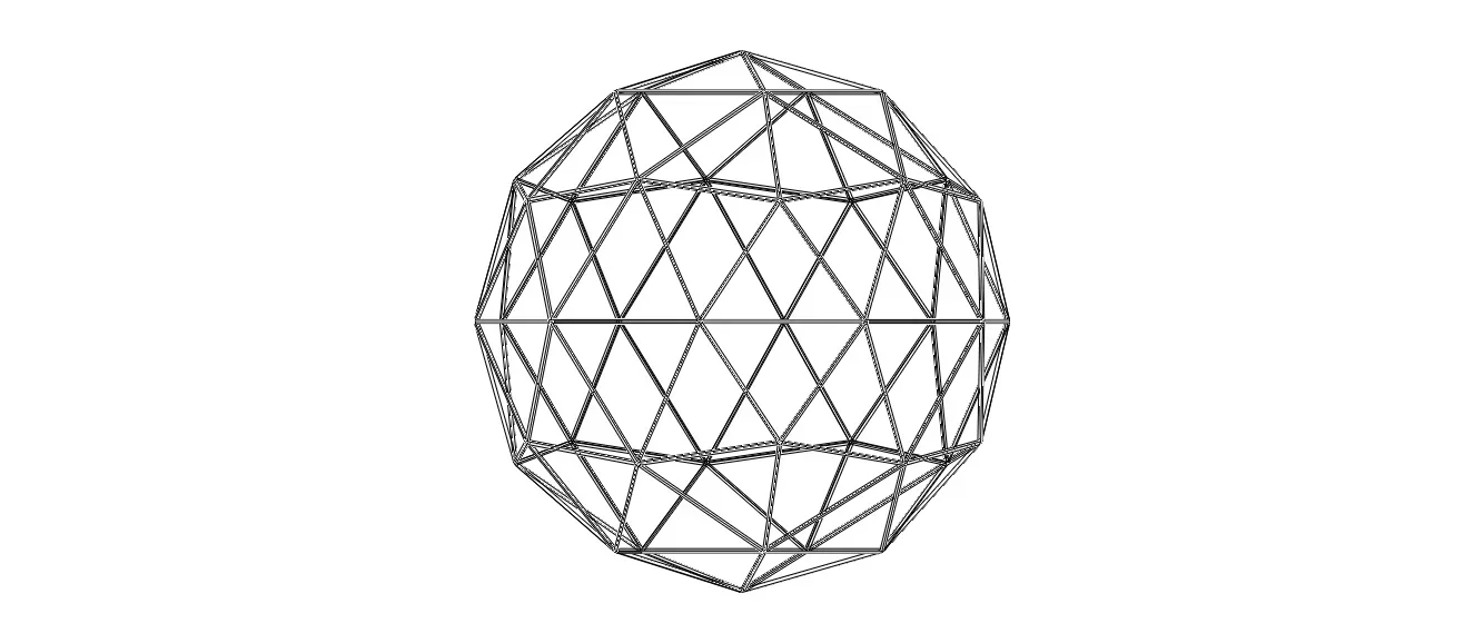 Wireframe Shape Geodesic Polyhedron Sphere