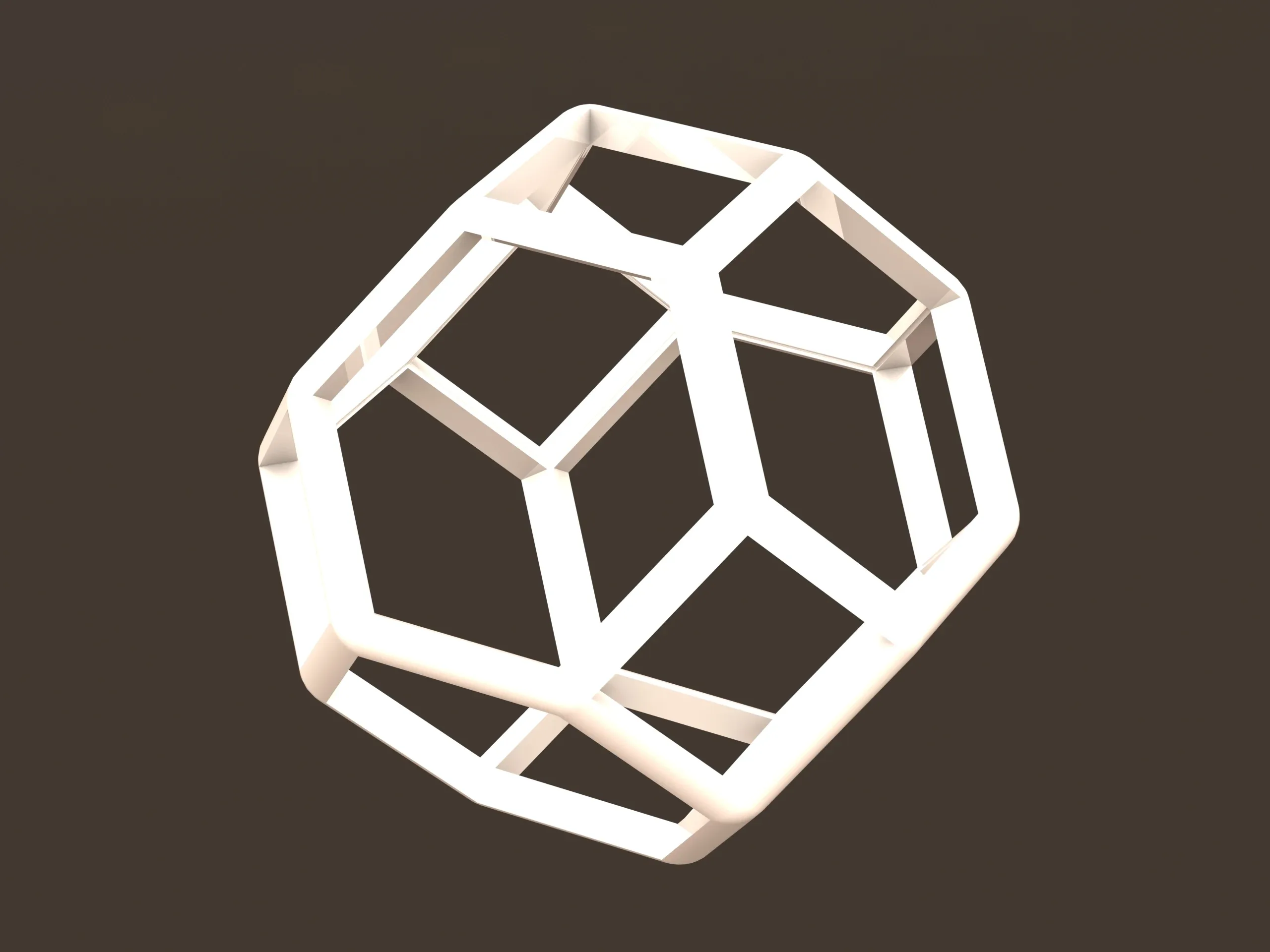 Wireframe Shape Truncated Octahedron