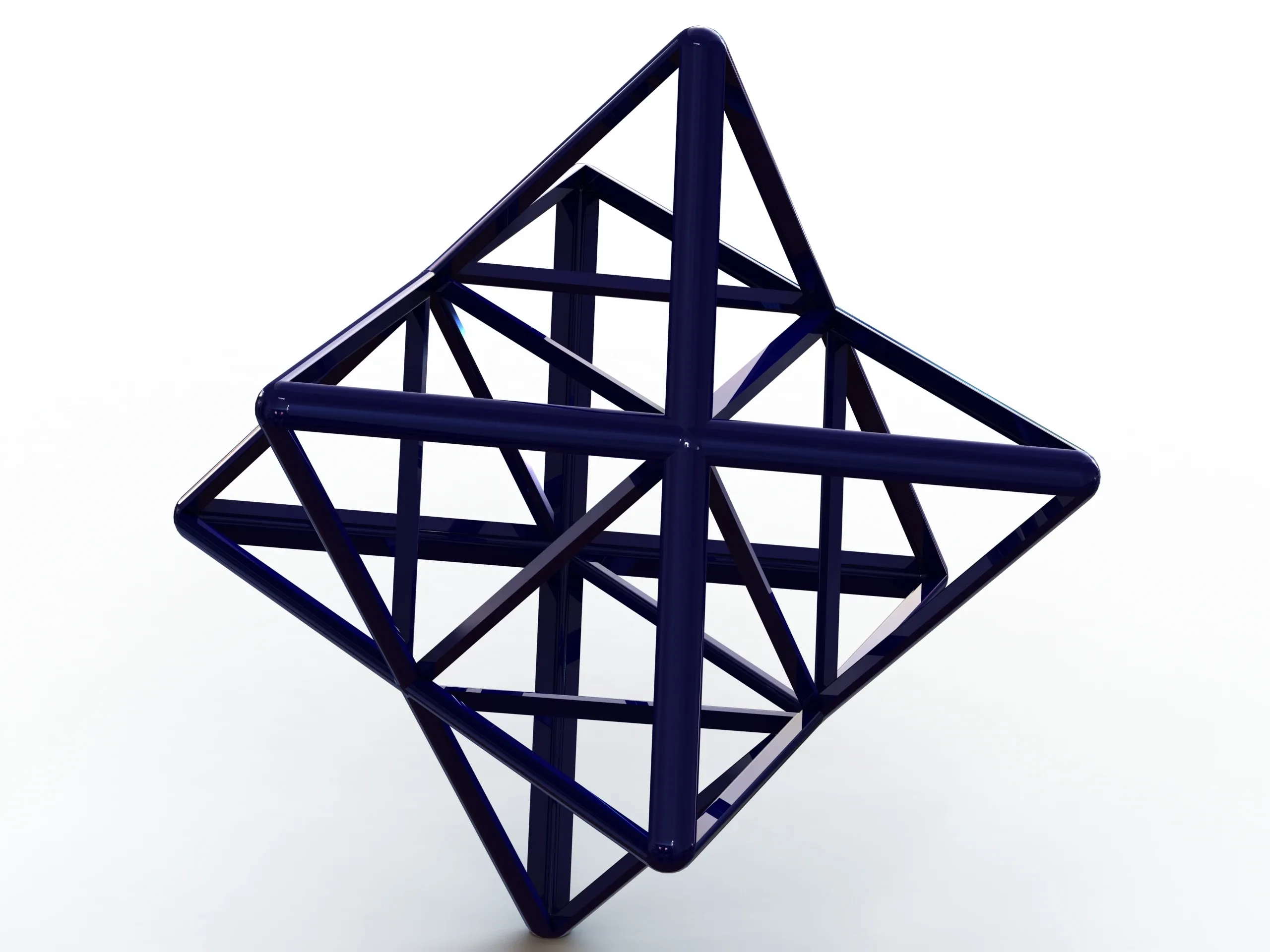 Wireframe Shape Stellated Octahedron