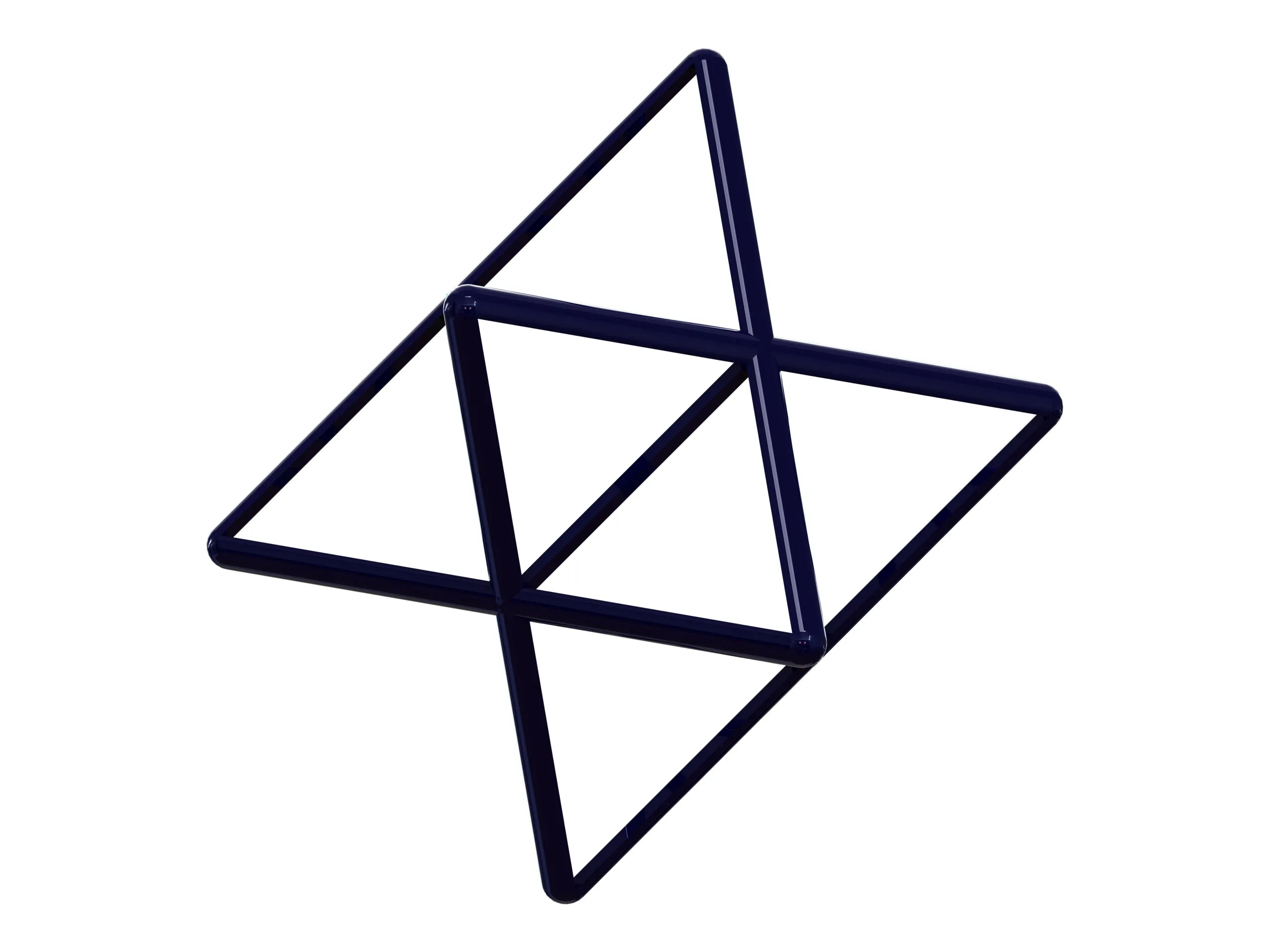 Wireframe Shape Stellated Octahedron