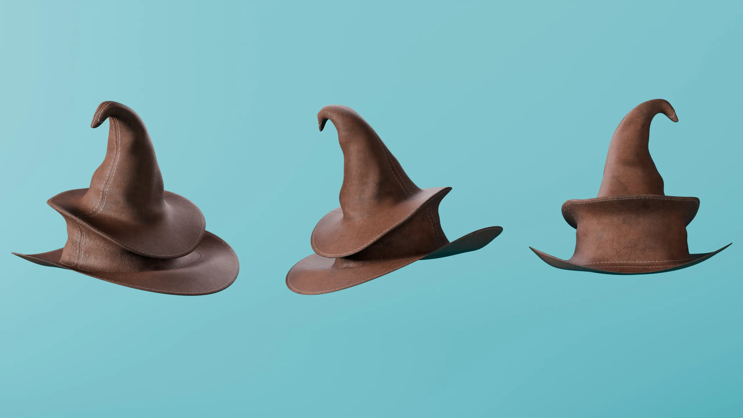 15 Fantasy/Wizard/Mage Hats - Basemesh Models + Bonus