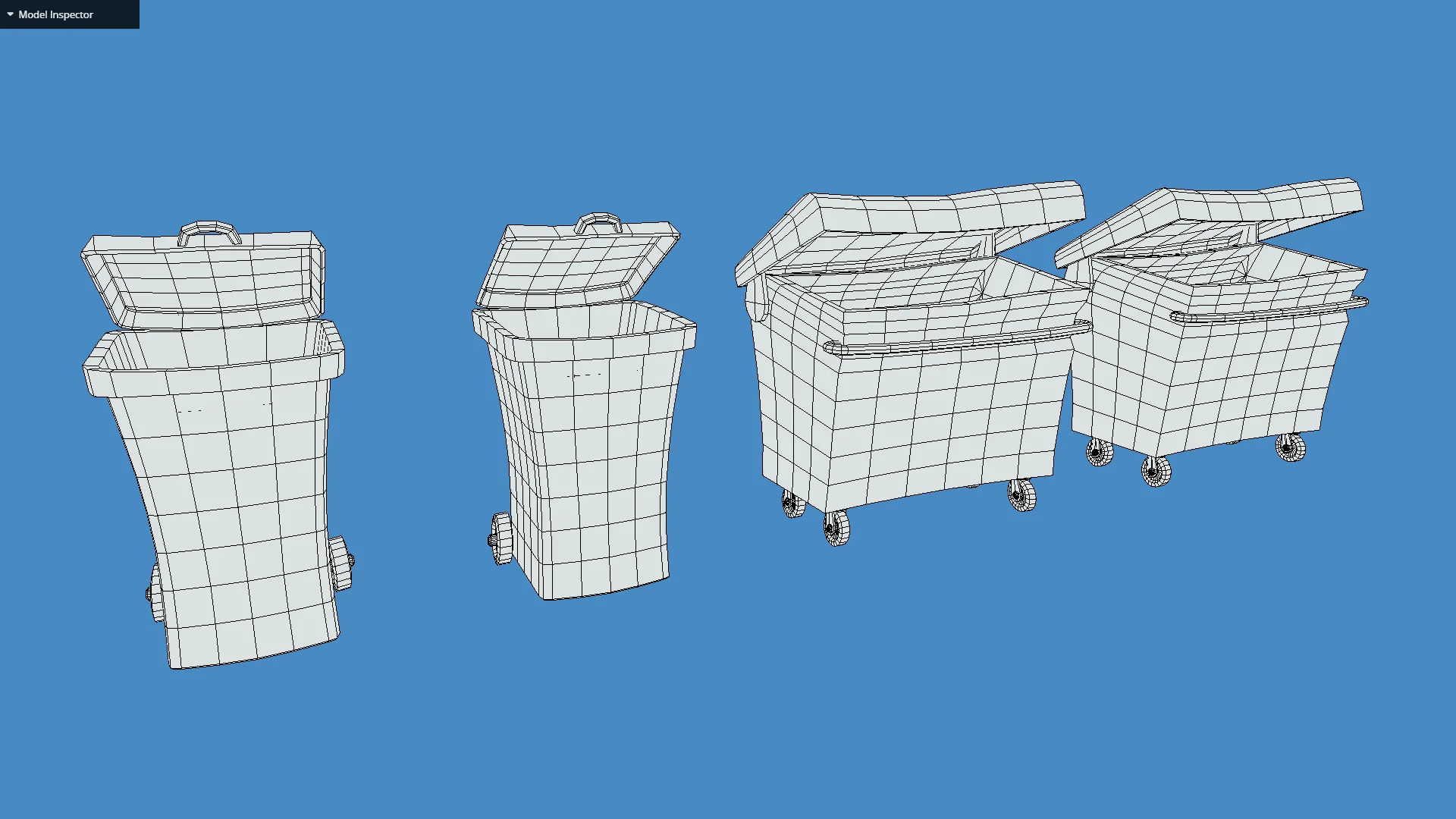 Stylized London UK Trash Bin and Recycle Bin