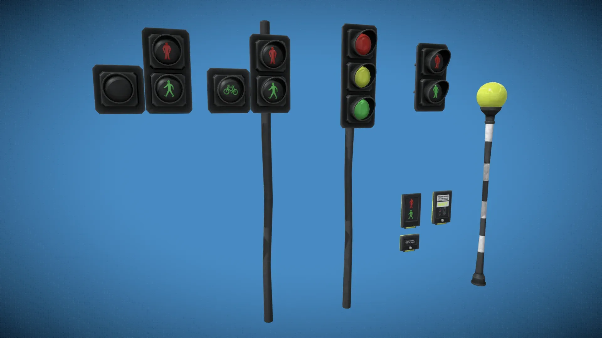 Stylized London UK Traffic Light Pack