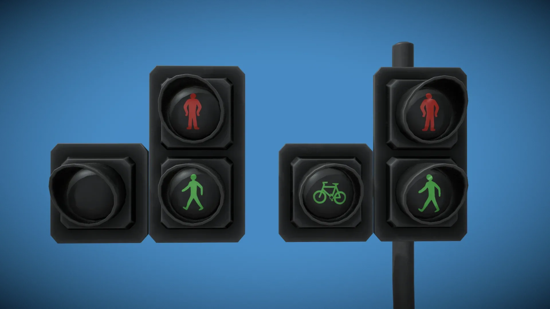 Stylized London UK Traffic Light Pack