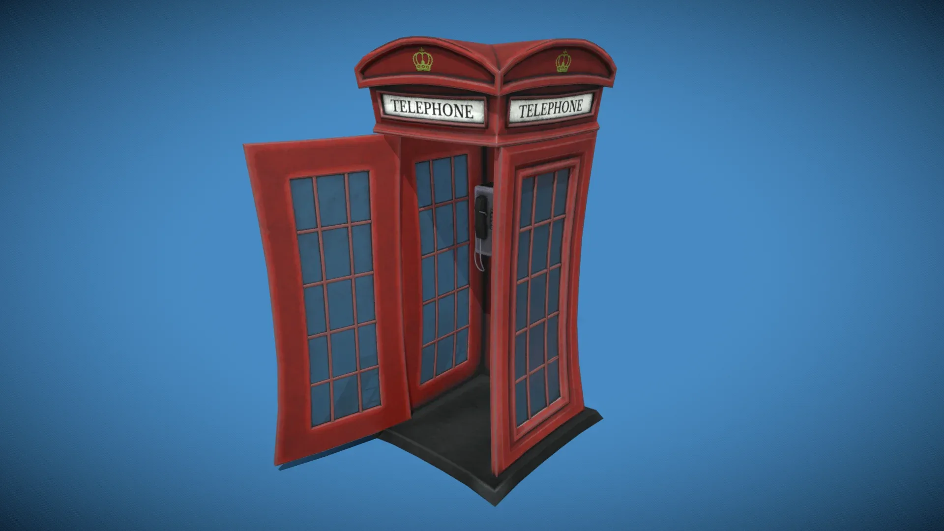 Stylized London UK Telephone Box