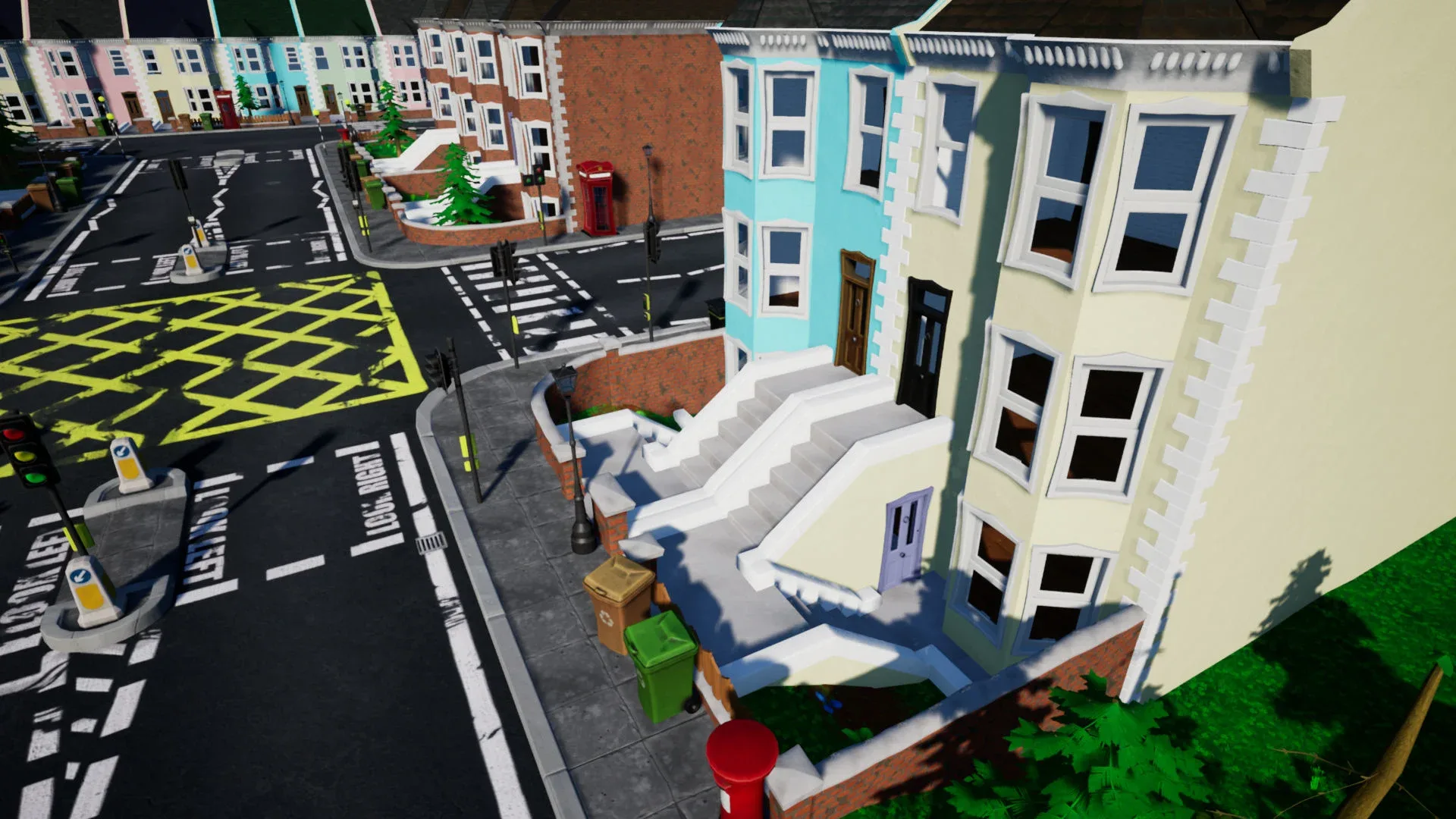 Stylized UK Modular House and Road