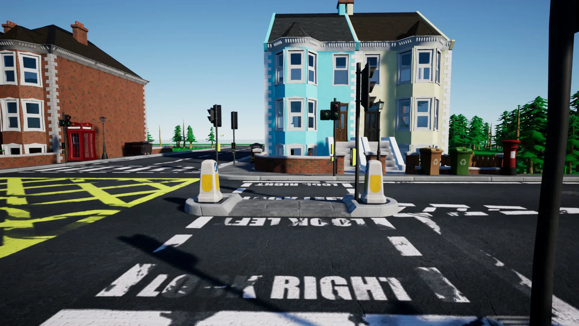 Stylized UK Modular House and Road