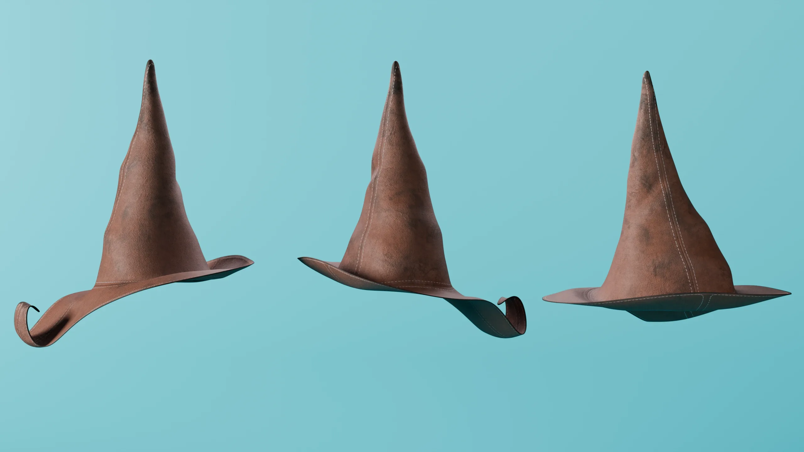 15 Fantasy/Wizard/Mage Hats - Basemesh Models + Bonus