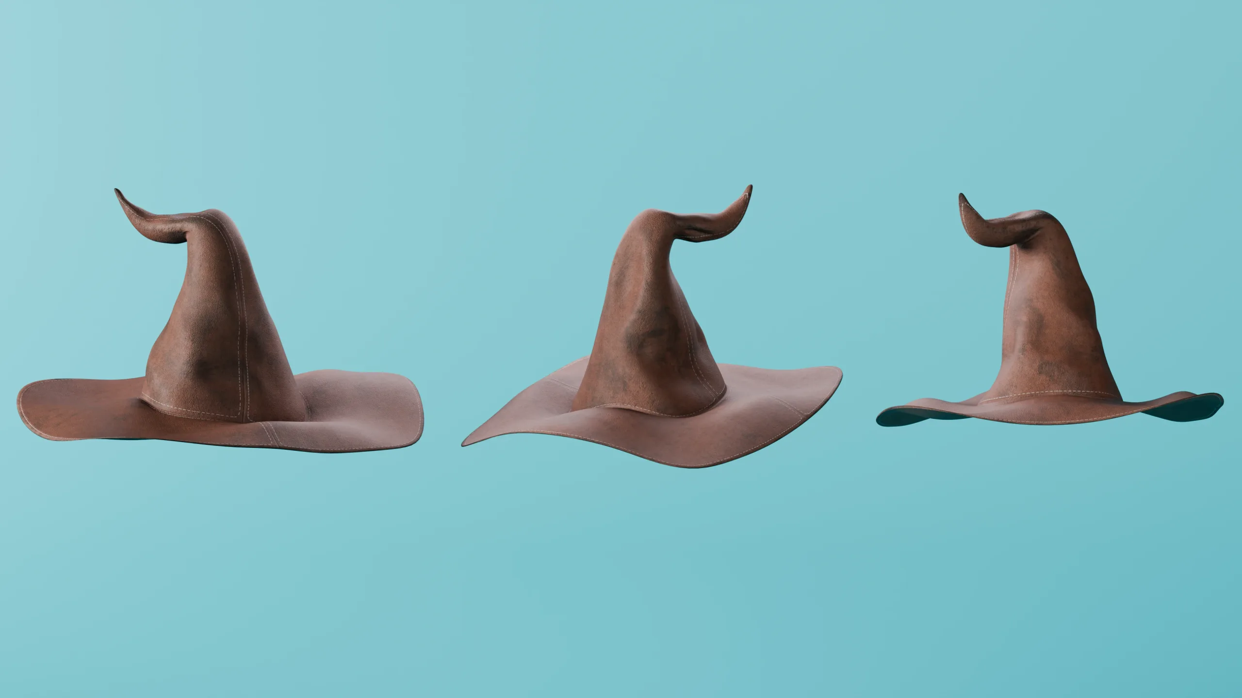 15 Fantasy/Wizard/Mage Hats - Basemesh Models + Bonus