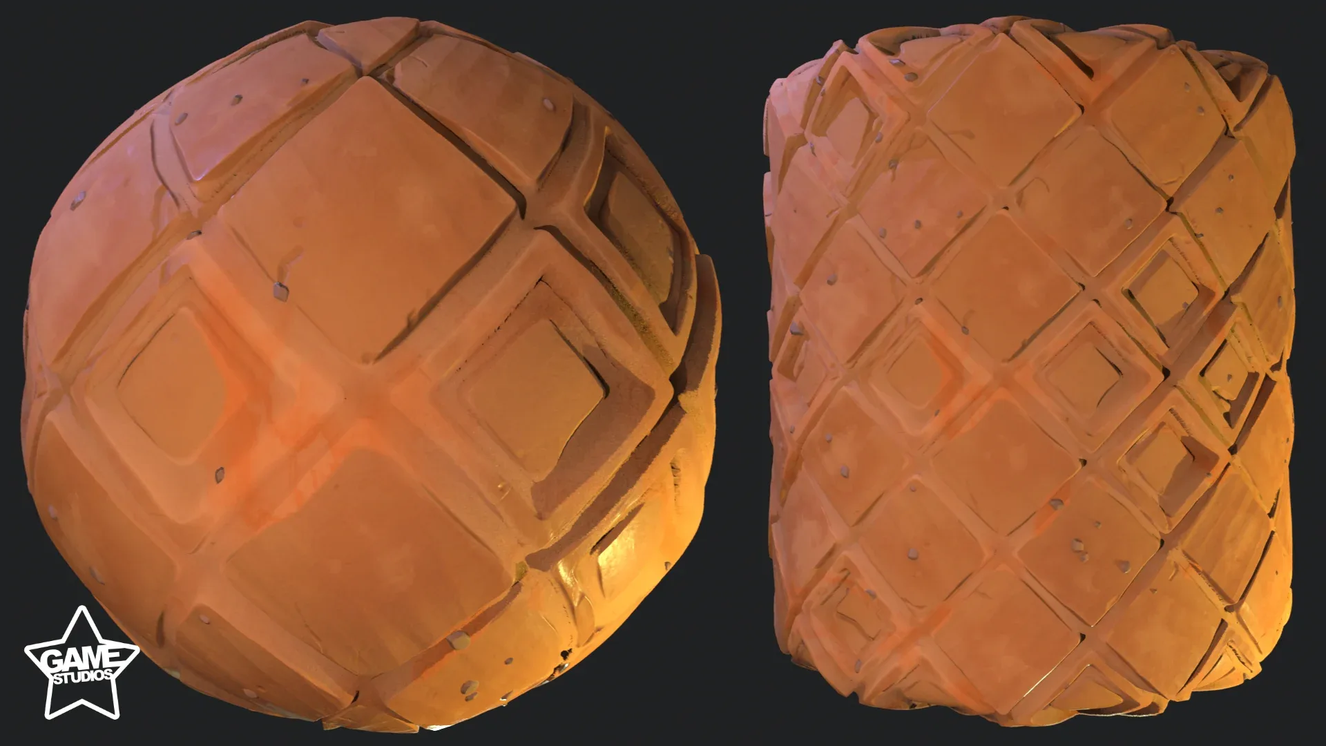 Stylized Desert Tiles Material 01 - Substance 3D Designer