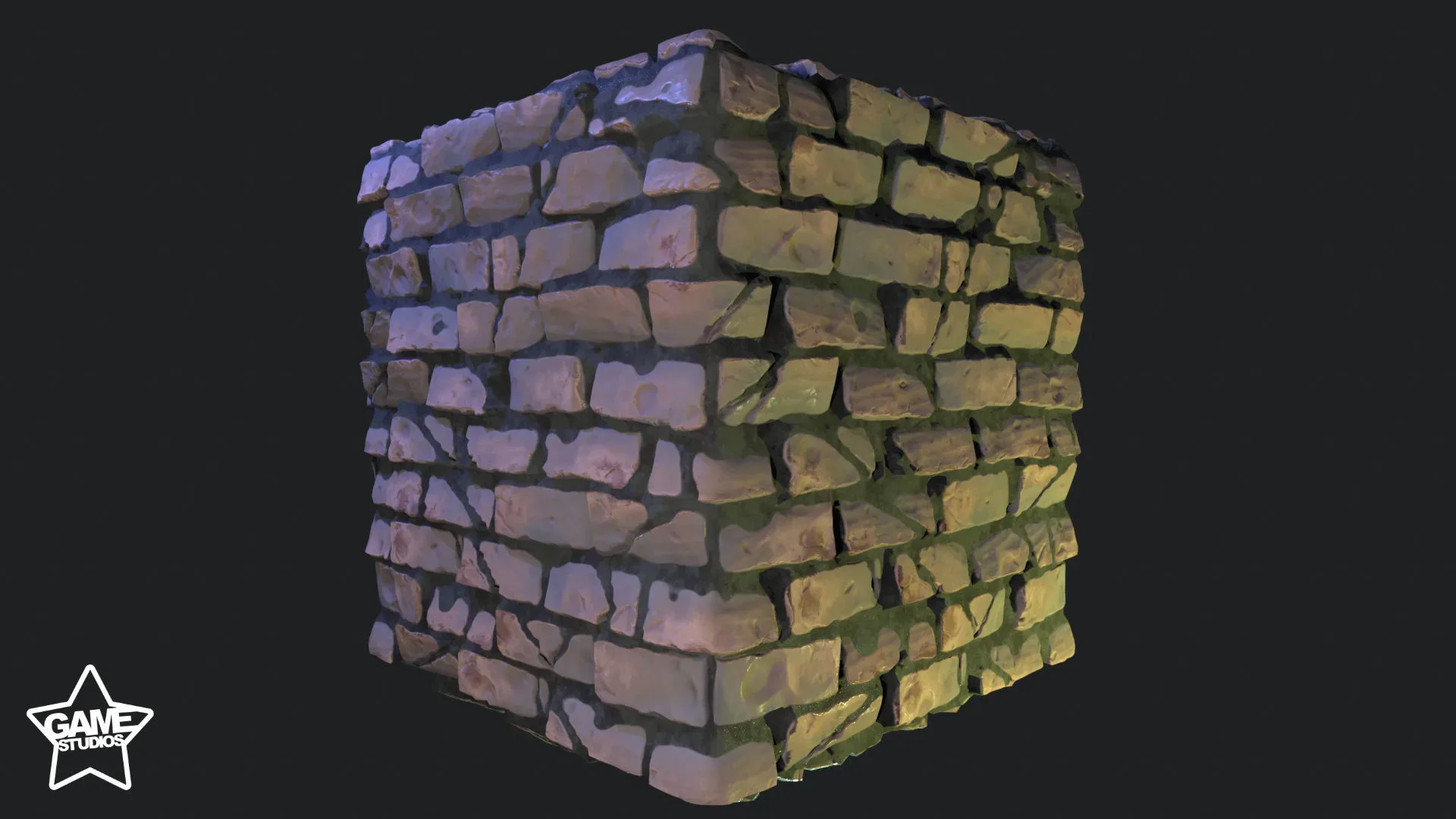 Stylized Brick Wall Material 04 - Substance 3D Designer