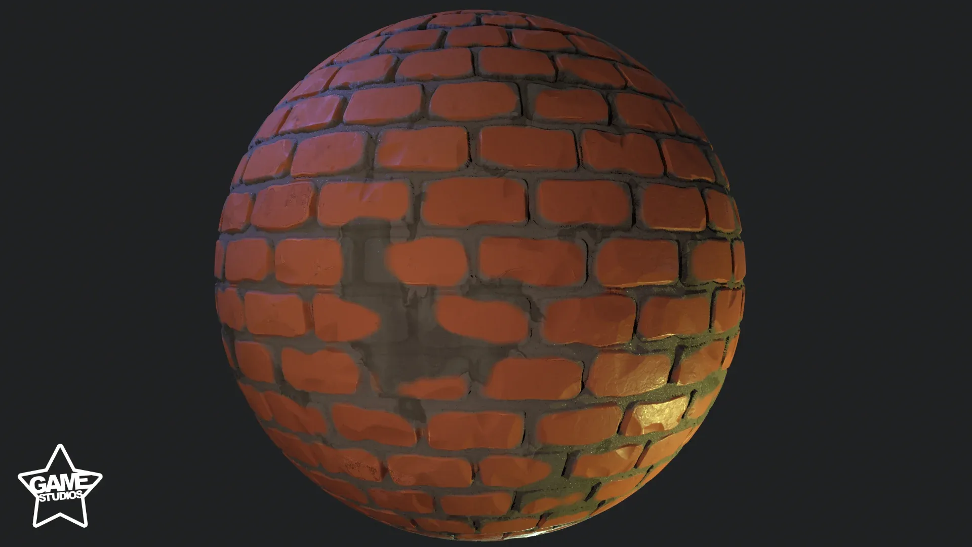 Stylized Brick Wall Material 01 - Substance 3D Designer