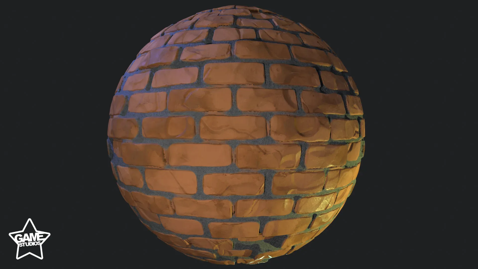 Stylized Brick Wall Material 02 - Substance 3D Designer