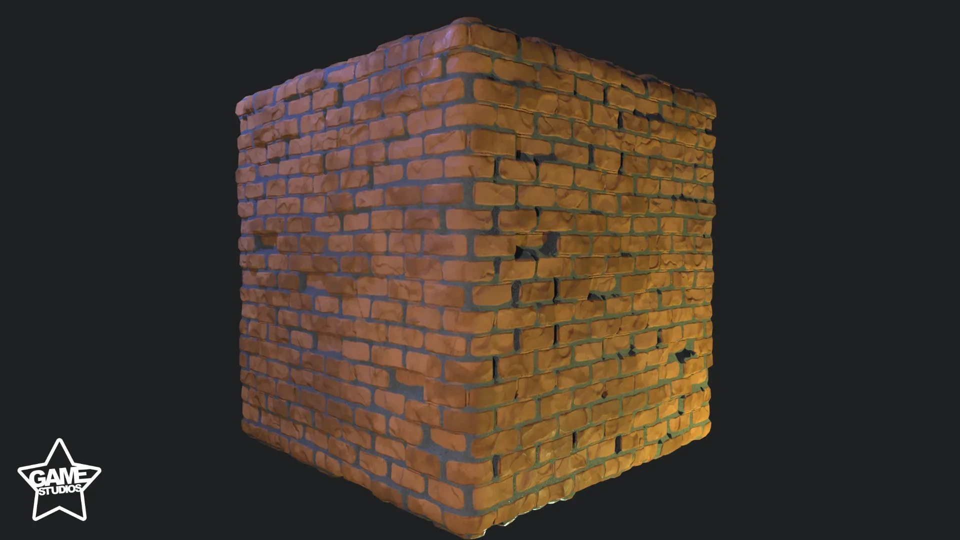 Stylized Brick Wall Material 02 - Substance 3D Designer