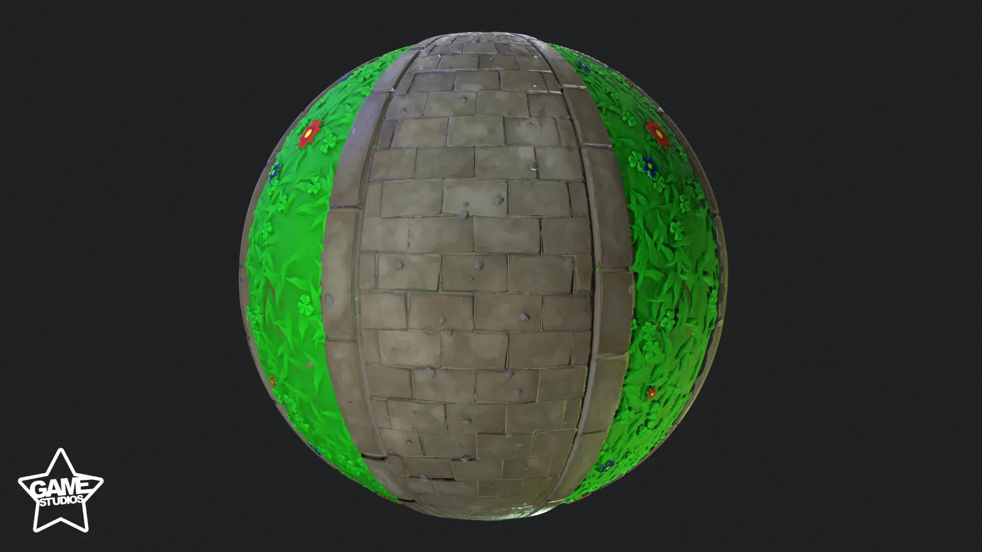 Stylized Stone Pavers With Grass - Substance 3D Designer