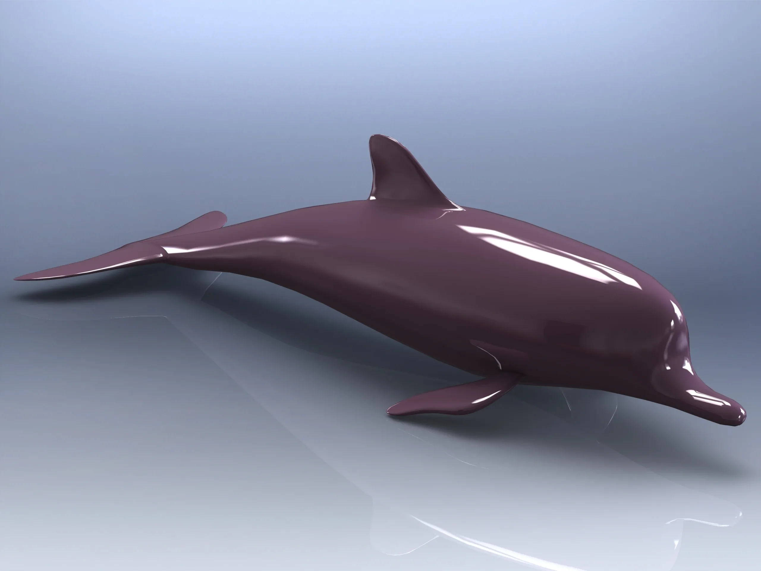 3D Art Surface Pink Dolphin