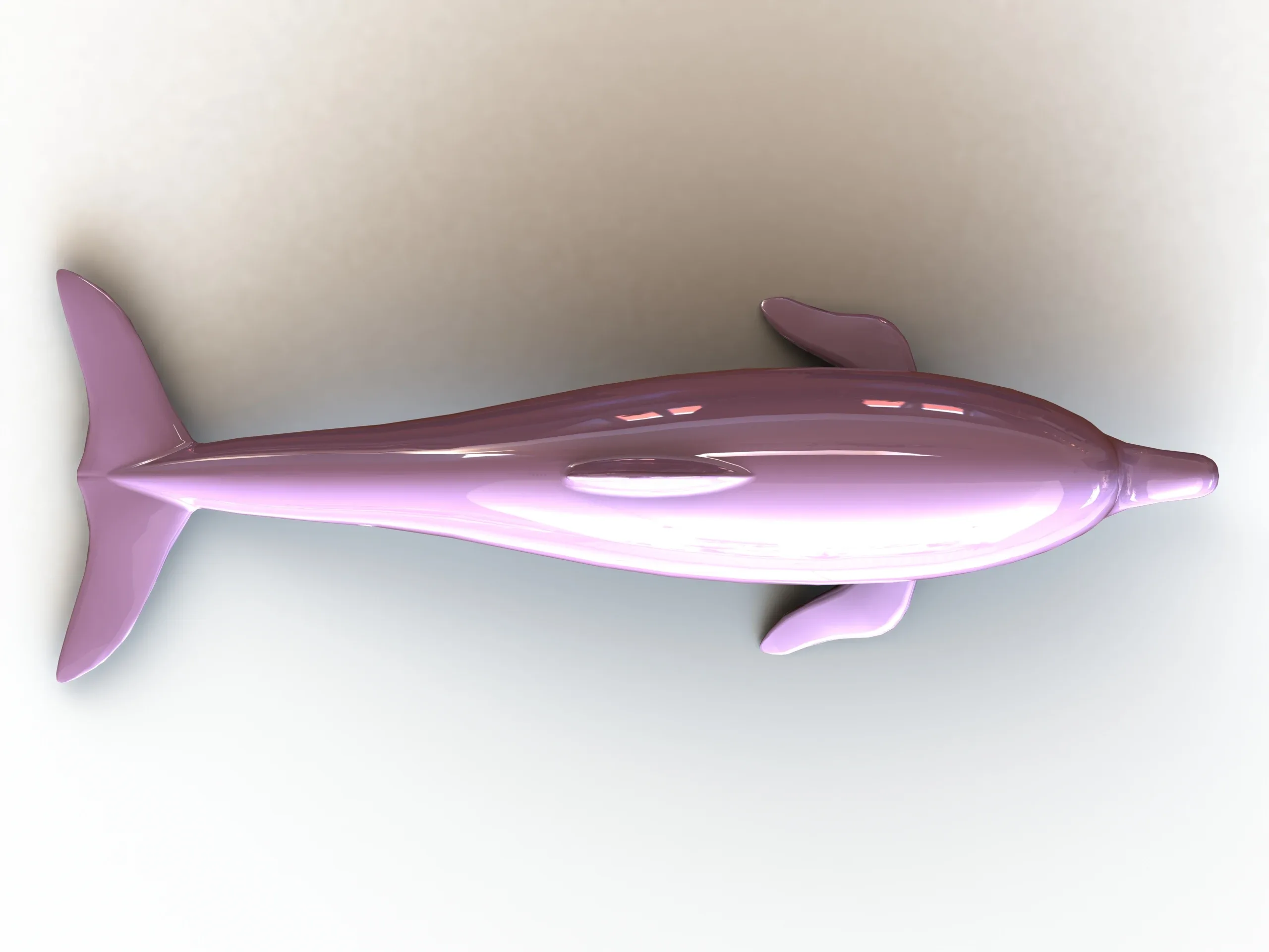 3D Art Surface Pink Dolphin