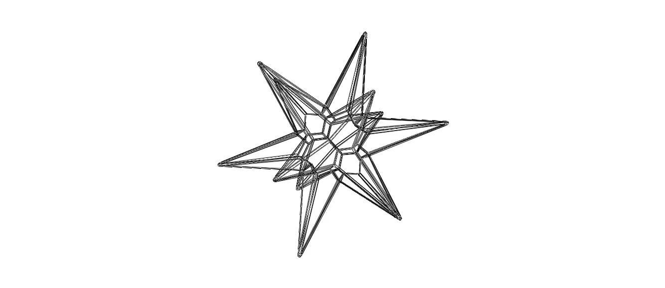 Wireframe Shape Great Triambic FlippedNormals