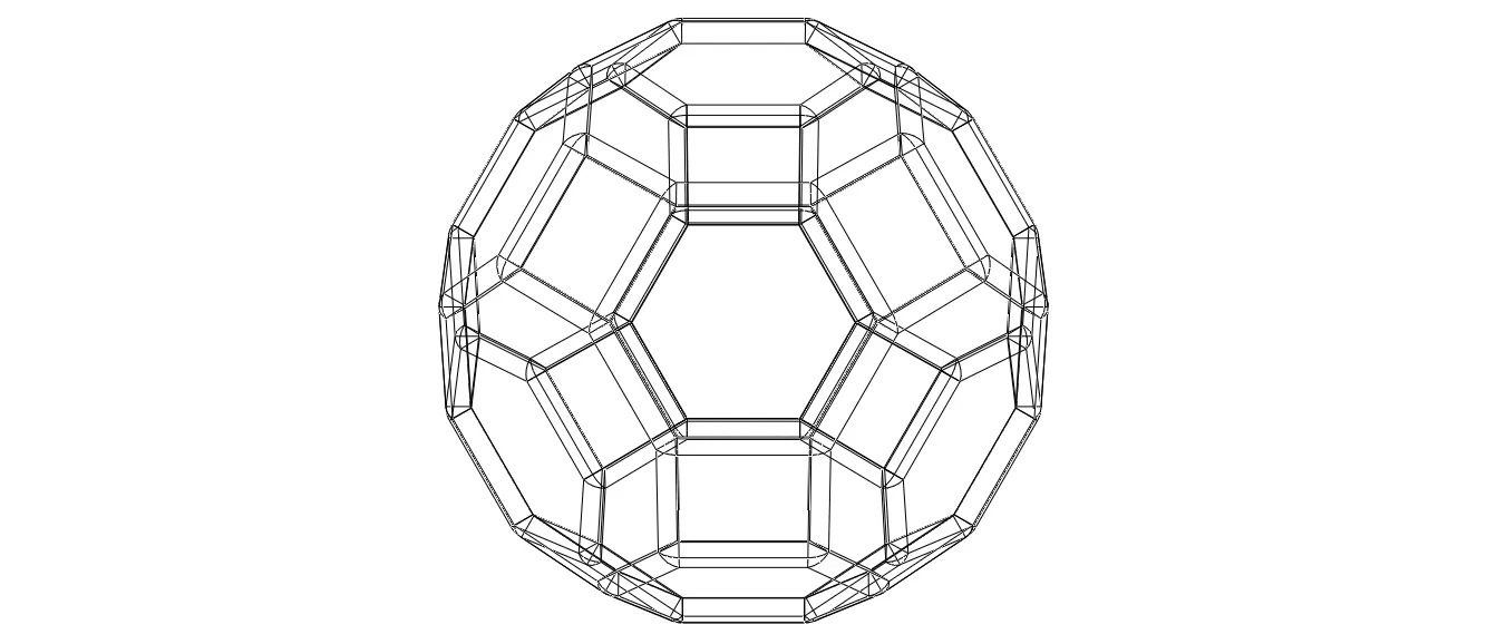 Wireframe Shape Truncated Cuboctahedron