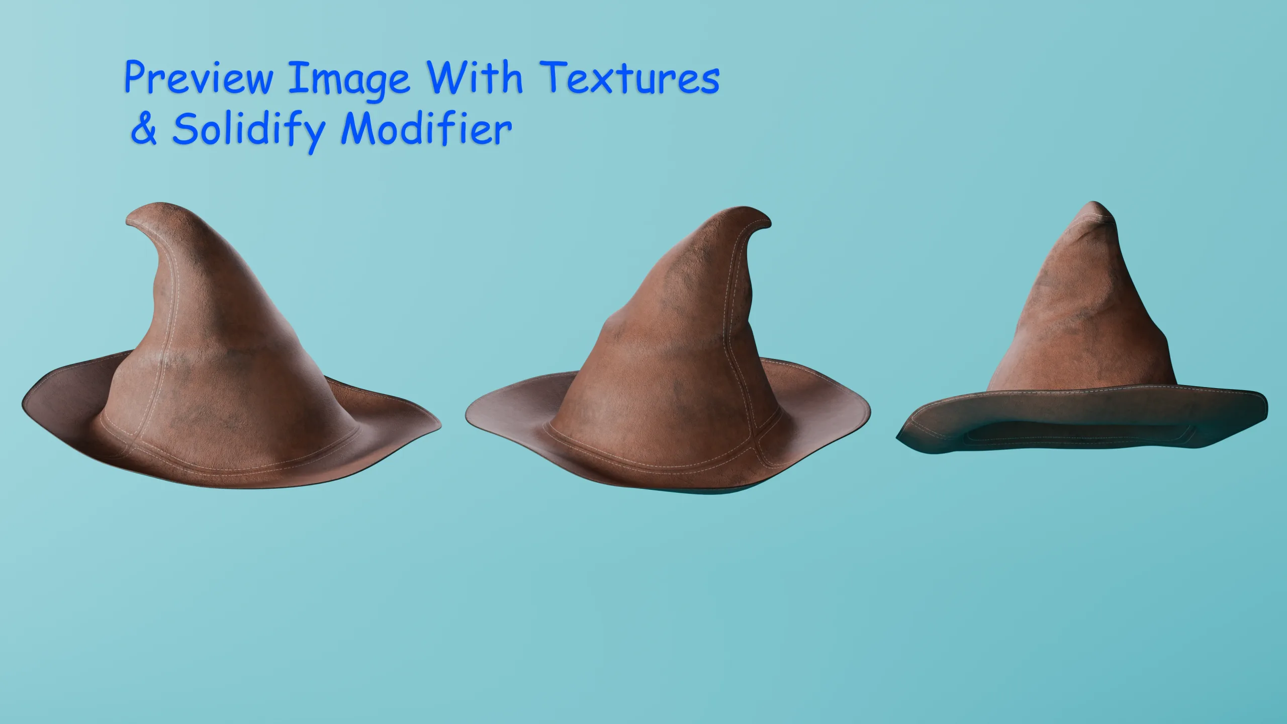 15 Fantasy/Wizard/Mage Hats - Basemesh Models + Bonus