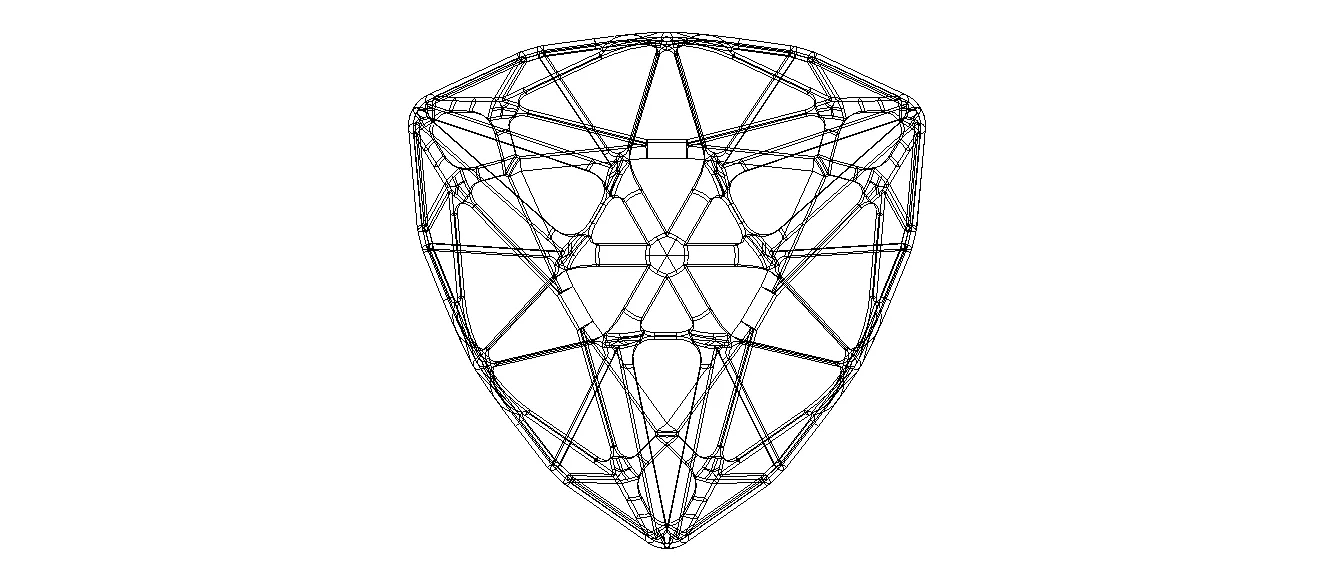 Wireframe Shape Trillion Cut Diamond