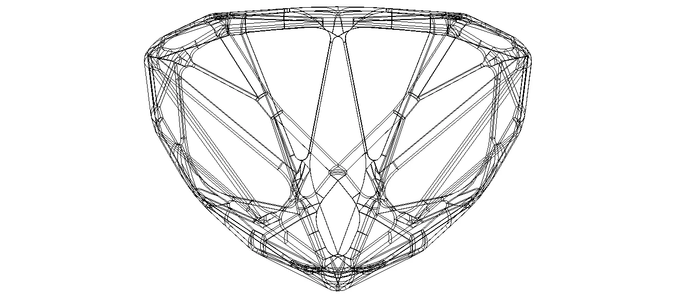 Wireframe Shape Trillion Cut Diamond