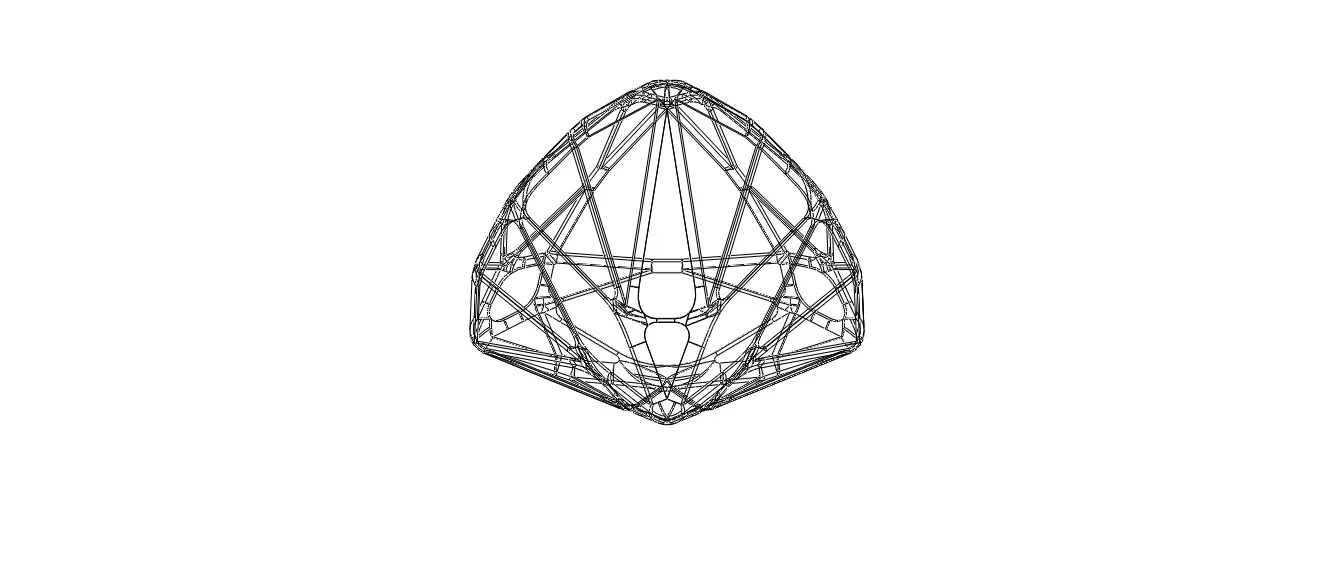 Wireframe Shape Trillion Cut Diamond