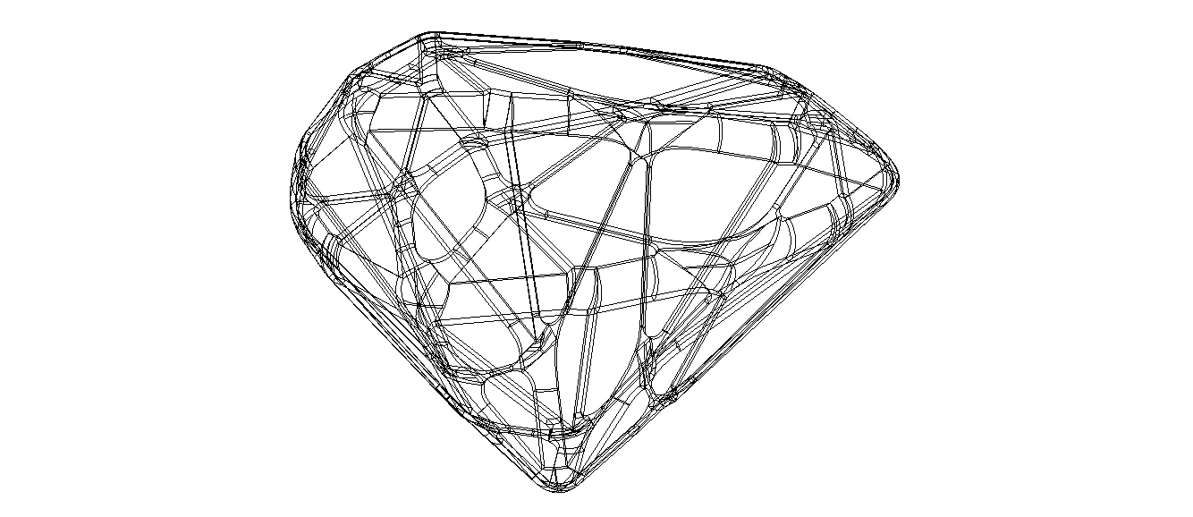 Wireframe Shape Trillion Cut Diamond