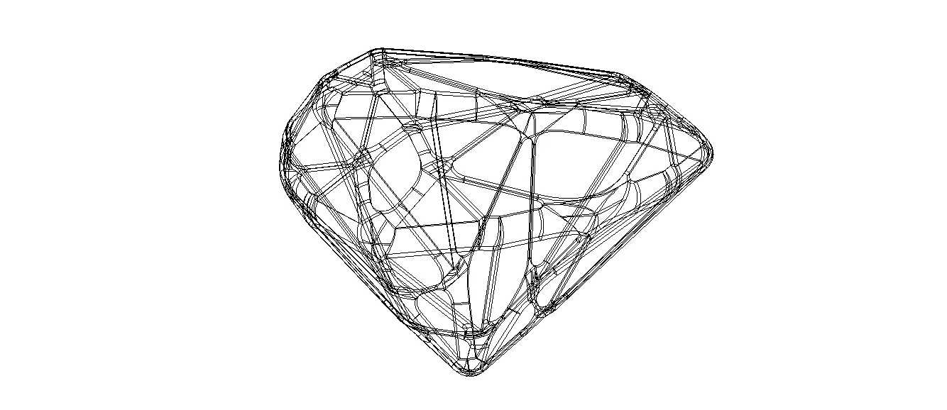 Wireframe Shape Trillion Cut Diamond