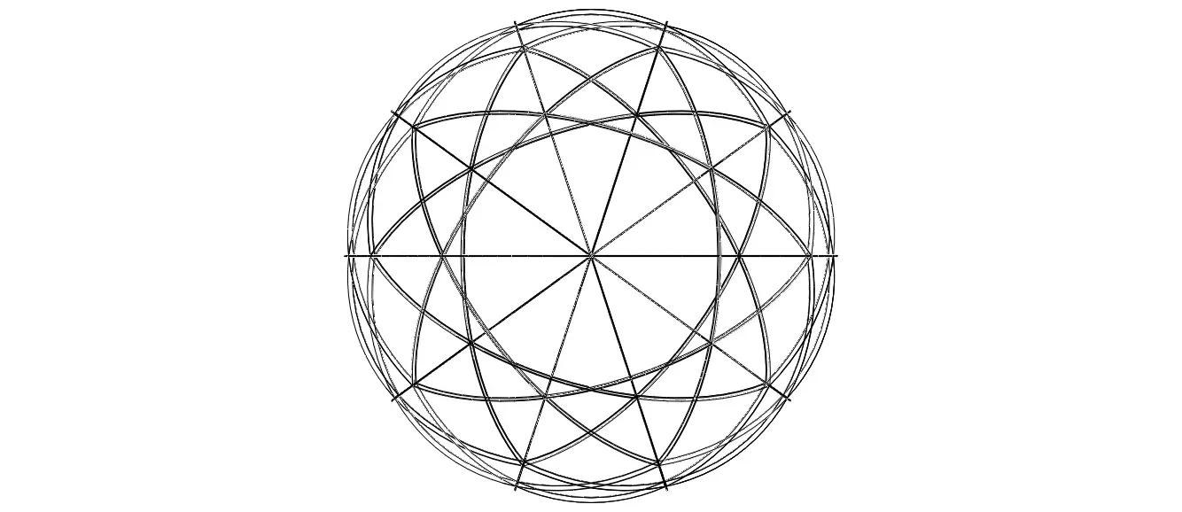 Wireframe Shape Spherical Pentakis Dodecahedron