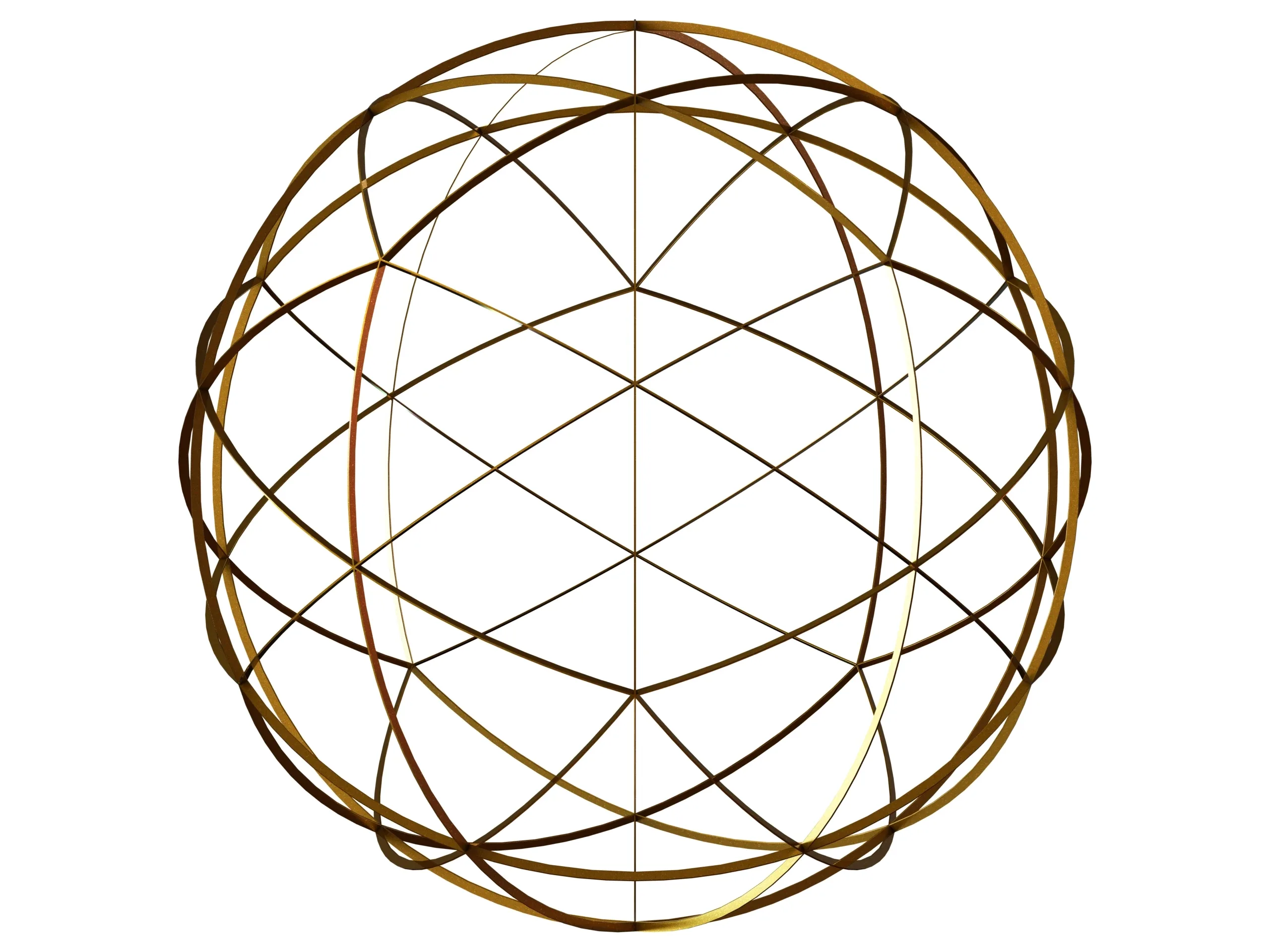 Wireframe Shape Spherical Pentakis Dodecahedron