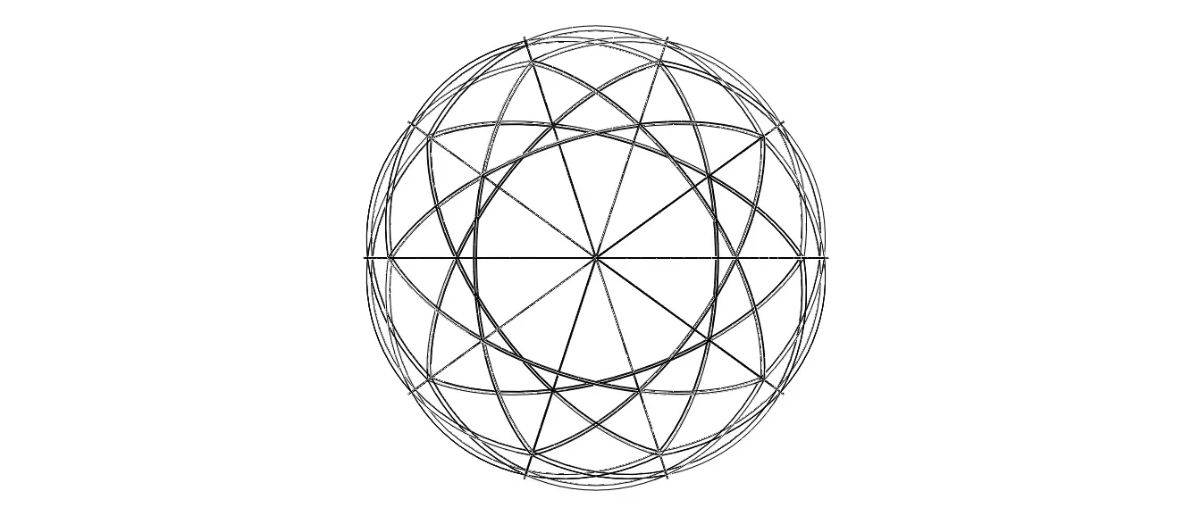 Wireframe Shape Spherical Pentakis Dodecahedron