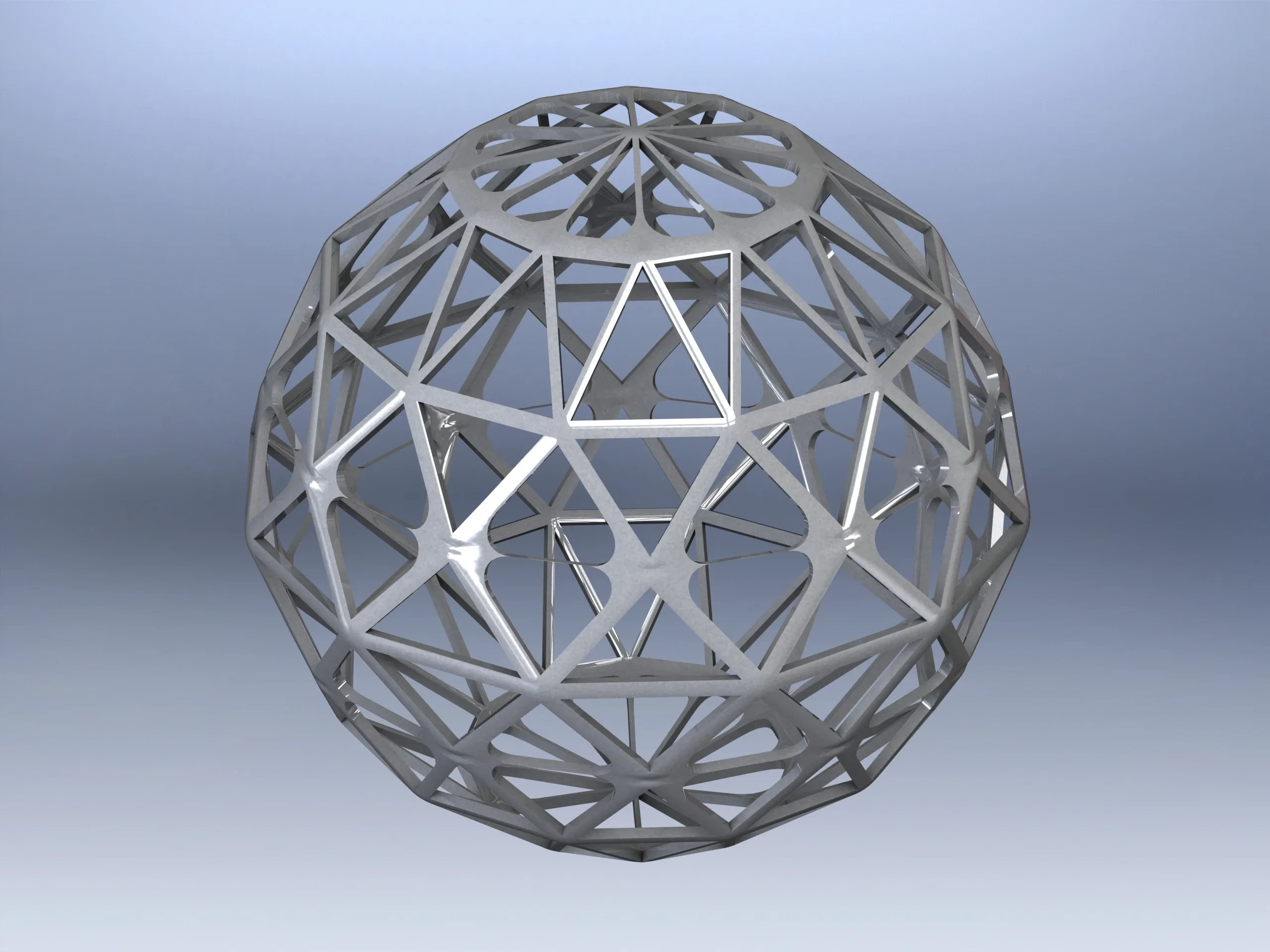 Wireframe Shape Geometric Sphere Cut Diamond