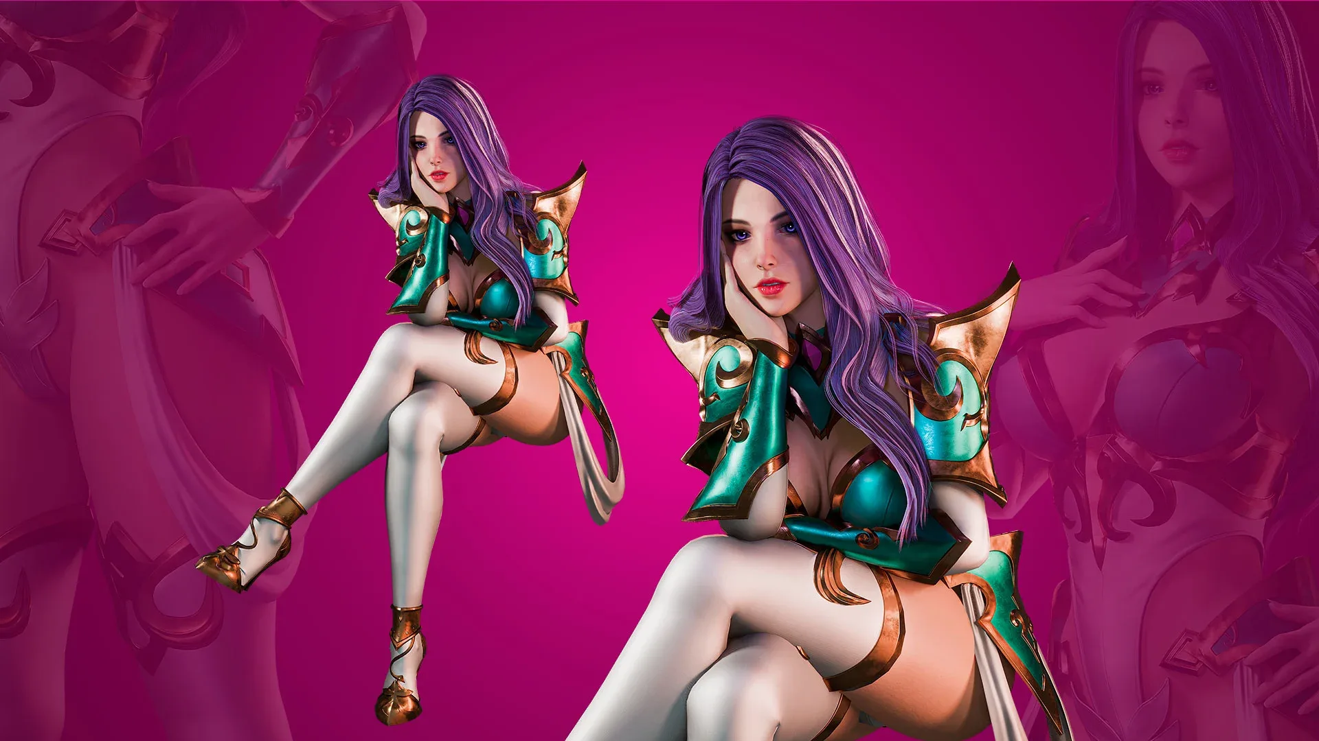 Azura - Female Warrior Character - Blender 3D Model - UE4 - Game Ready