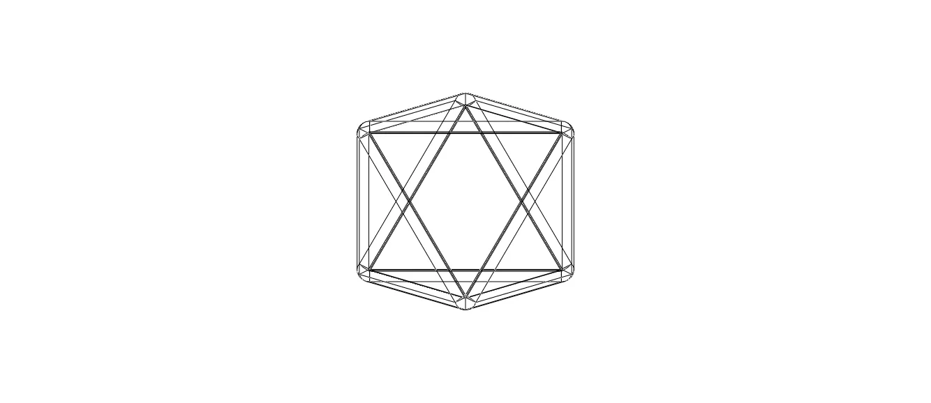 Wireframe Shape Octahedron