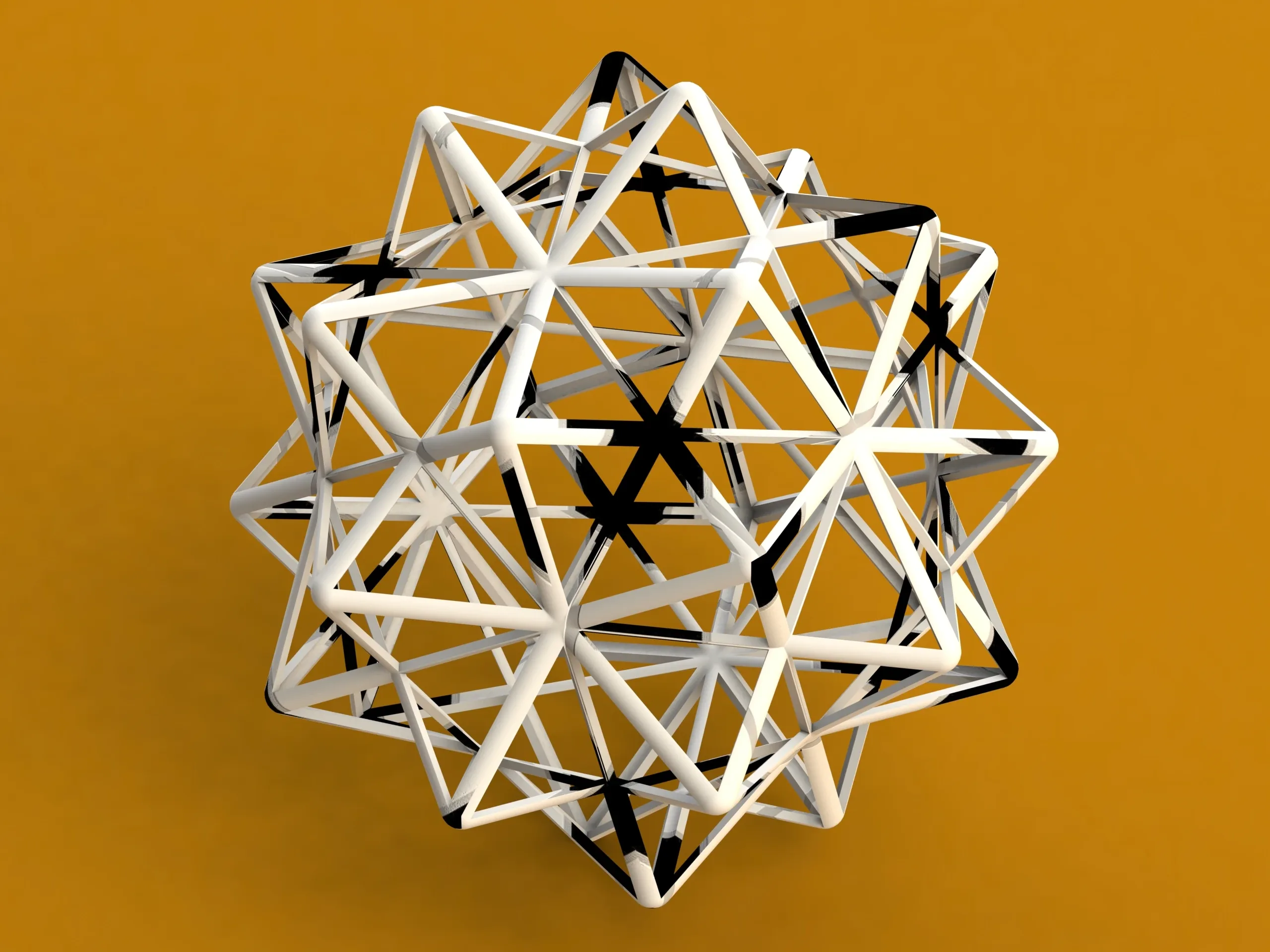 Wireframe Shape Compound of Five Octahedra