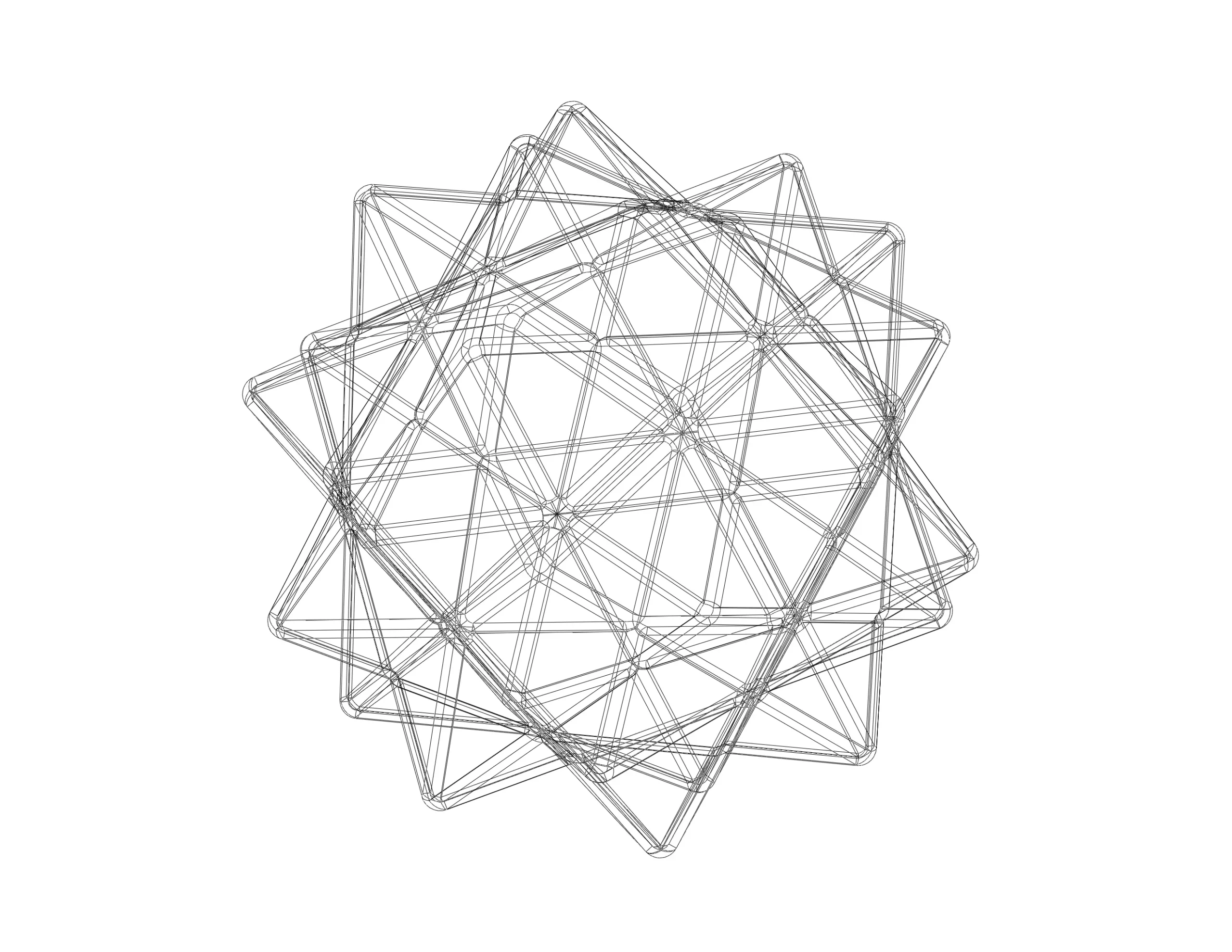 Wireframe Shape Compound of Five Octahedra