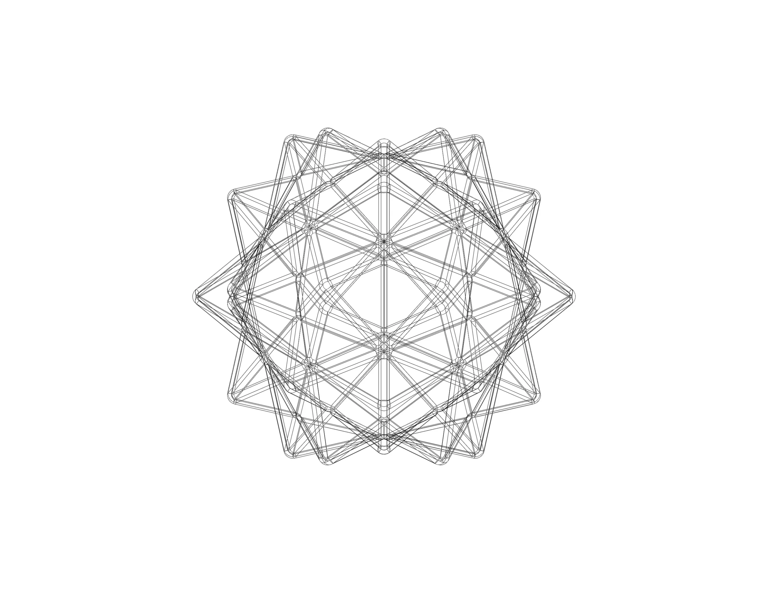 Wireframe Shape Compound of Five Octahedra