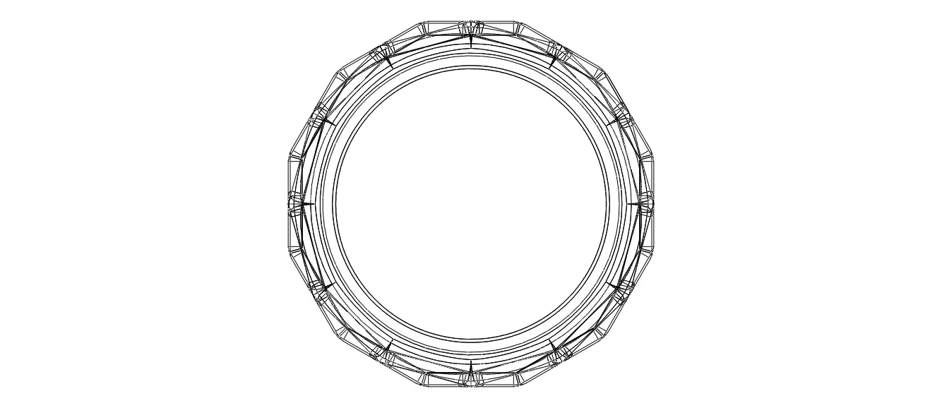 Wireframe Shape Geometric Ring