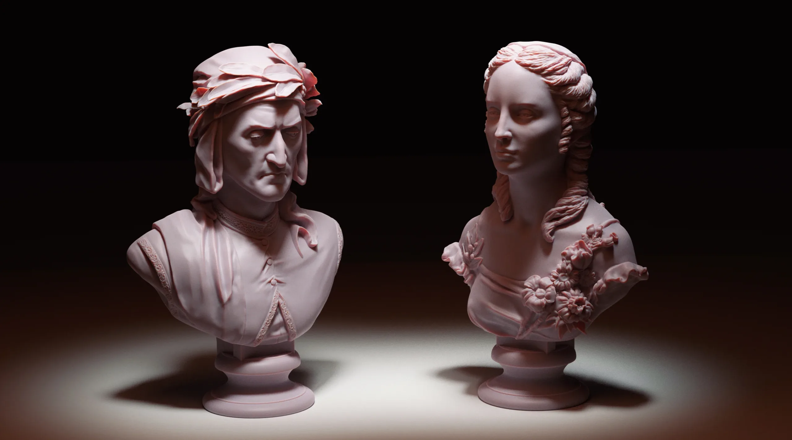 Beatrice Portinari 3D printable STL files in 135mm scale