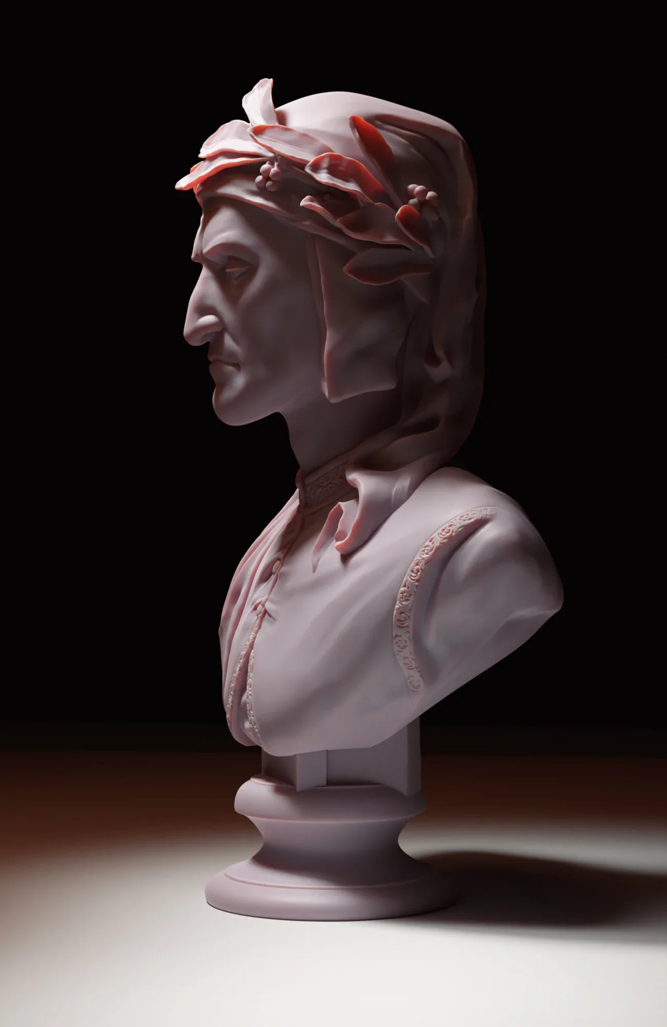 Dante Alighieri 3D printable STL files in 135mm scale