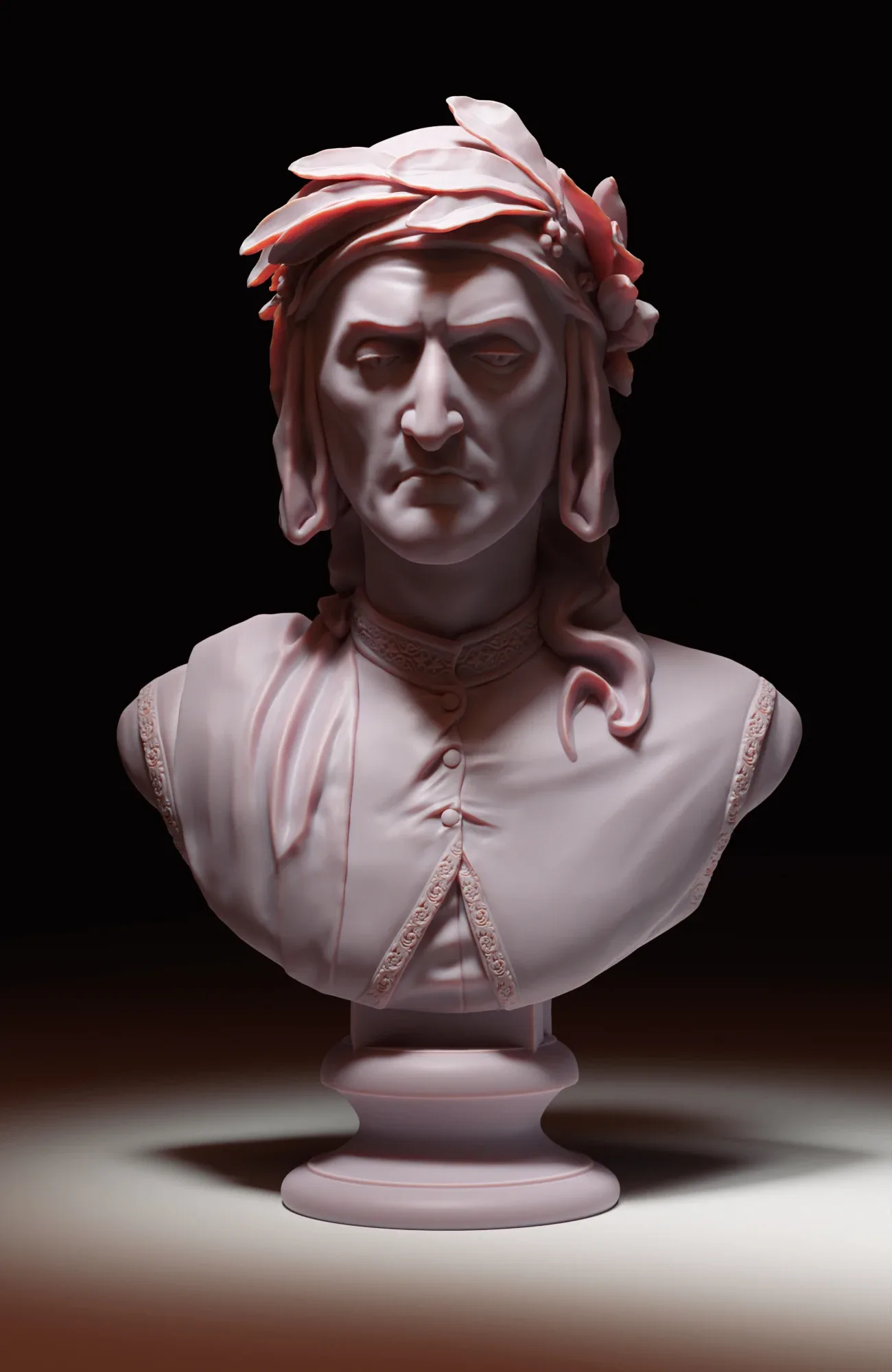 Dante Alighieri 3D printable STL files in 135mm scale