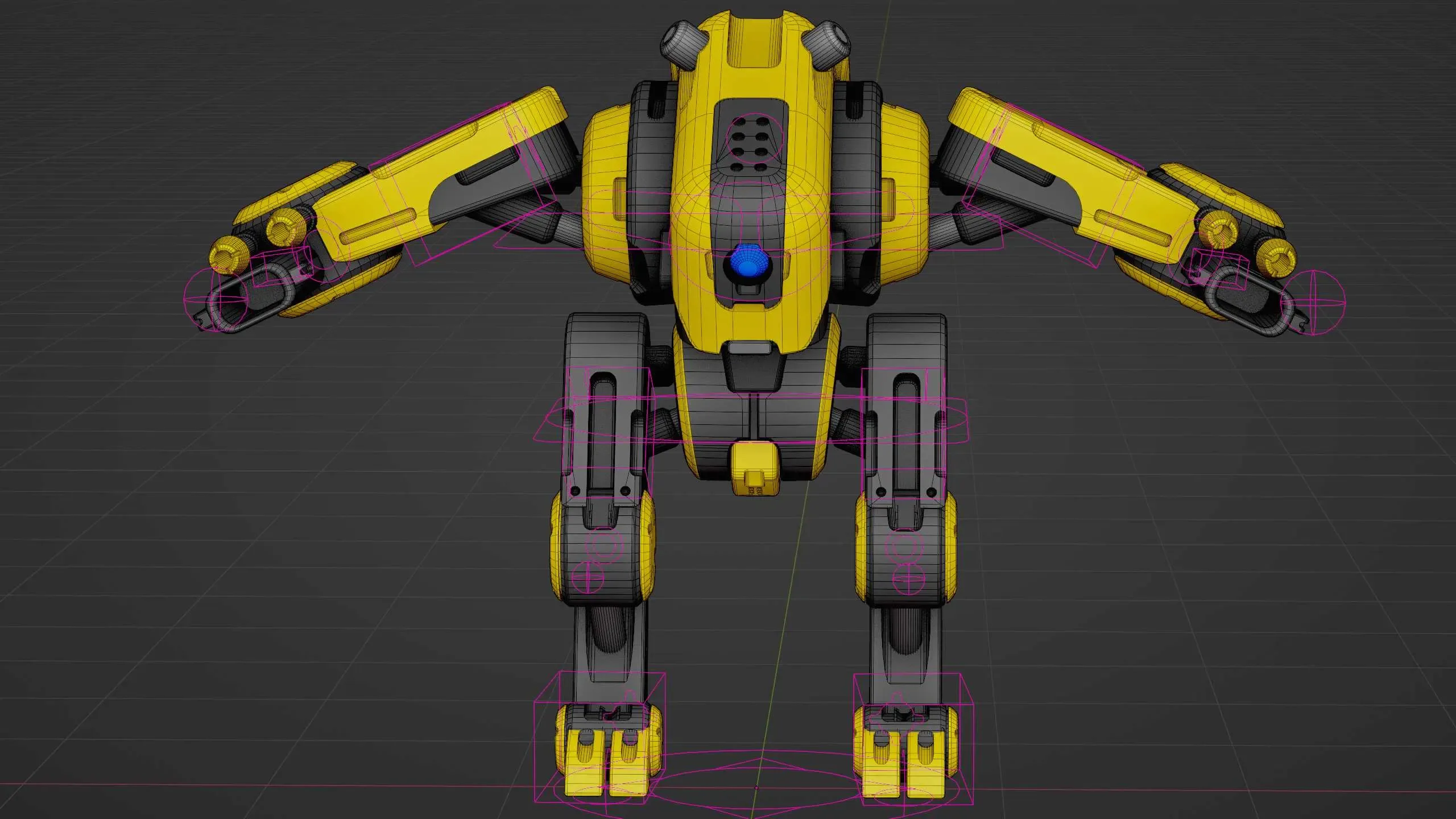 Military Bot S-200 Auto-Rig Pro Rigged For Mixamo, Unreal Engine Unity