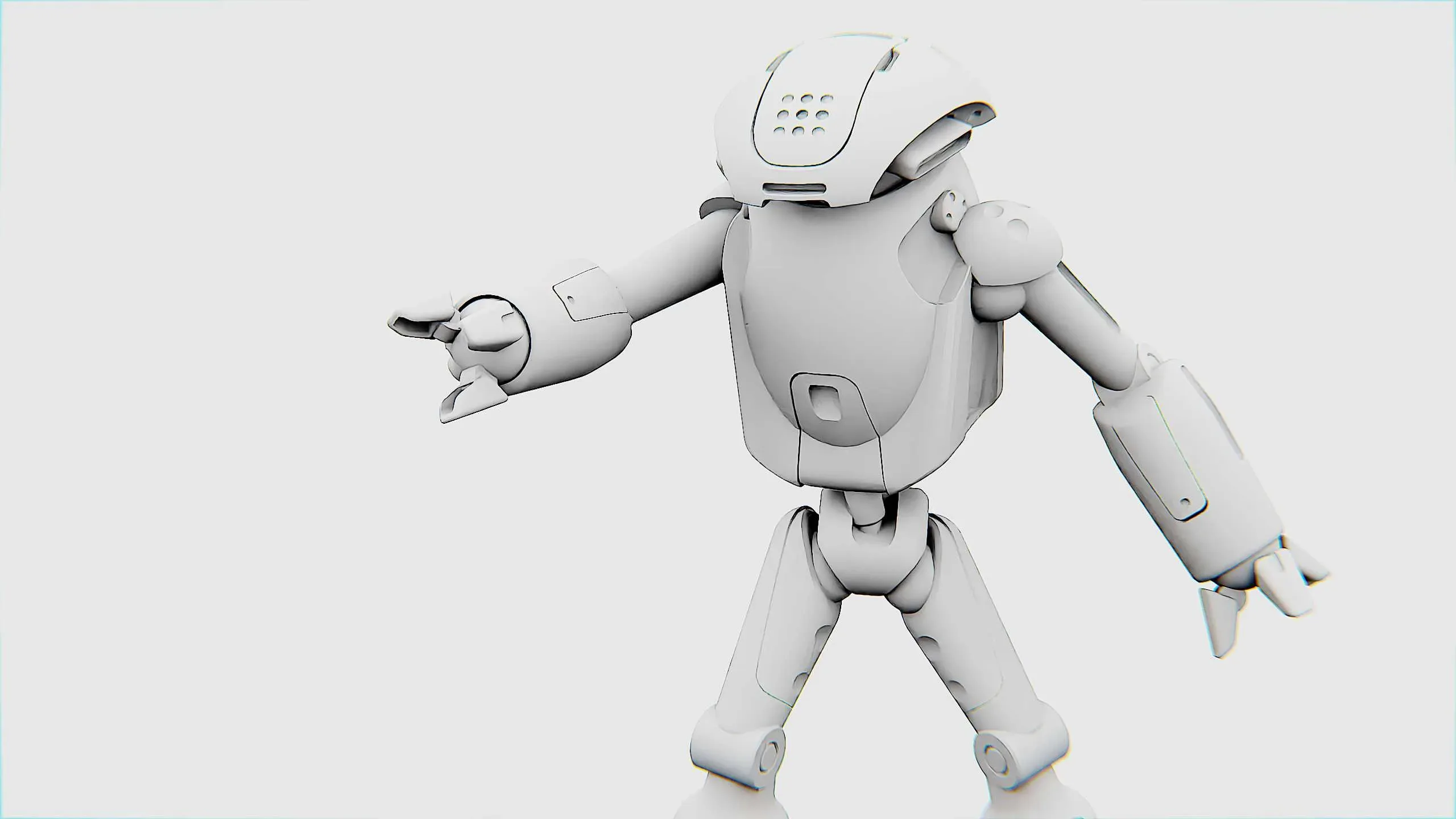 Utility Bot Sophie Auto-Rig Pro Rigged For Mixamo, Unreal Engine Unity